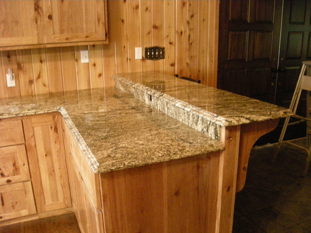 Stormy Night Granite Kitchen - Traditional - Kitchen - other metro - by ...