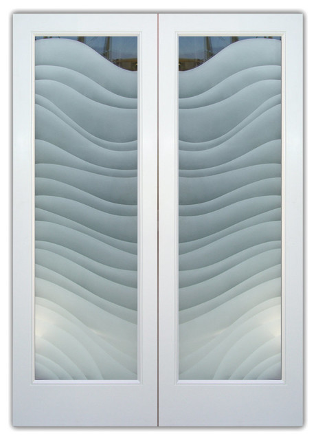 Glass Front Entry Doors - Frosted Glass Obscure - DREAMY WAVES 2D ...