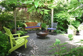 Casual and inexpensive outdoor seating area.