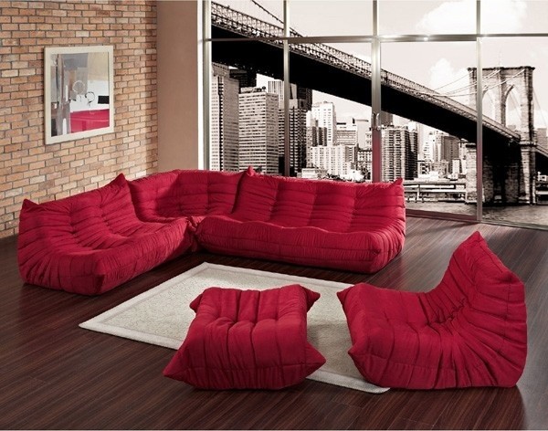 Modway - Waverunner Sofa Set in Red - EEI-558-RED - Traditional ...