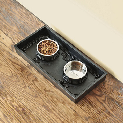 Rubber Pet Food Tray with Bowls - Contemporary - Serving Dishes And ...