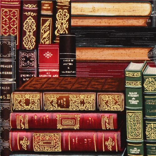 library books fabric by Timeless Treasures USA - Fabric - by ModeS ...