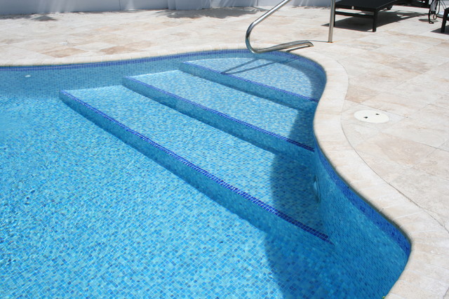 Iridescent Glass Tile Pool - miami - by Foreverpools