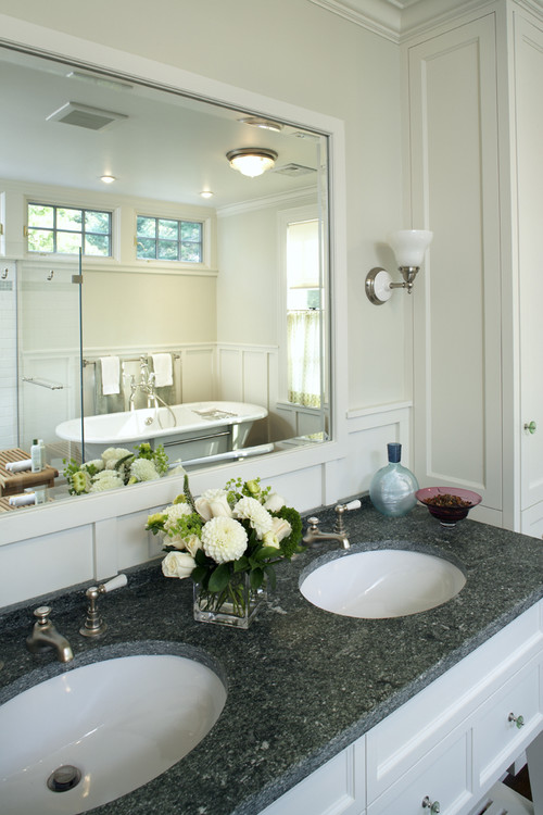 White Framed Mirrors Bring Classic Look, Large Bathroom Mirror With White Frame