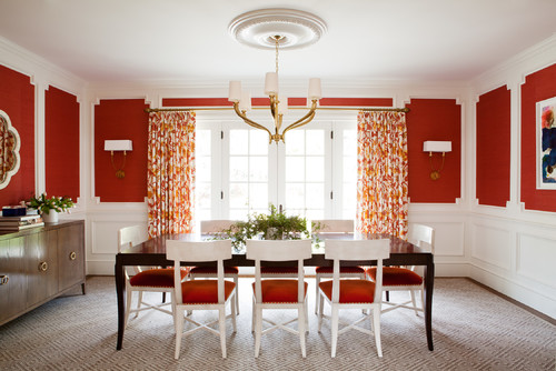 The Red White, Red And White Dining Room Ideas
