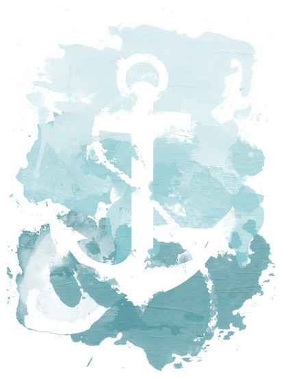 Nautical Watercolor Art Print - Contemporary - Prints And Posters - by ...