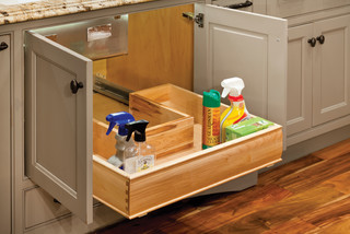 U-Shaped Sliding Shelf for Sink Cabinets - Contemporary - Kitchen ...