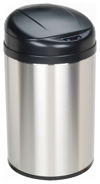 Round Future Living Tech Steel 31 Liter Auto Sensor Trash Can - Modern ...