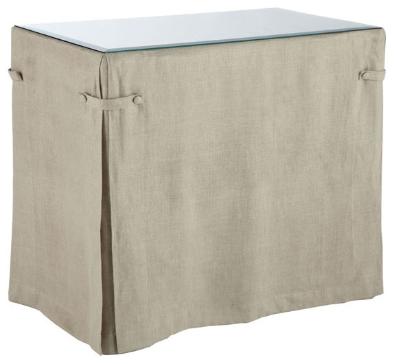 Linen Table Skirt for All-Purpose Table - Traditional - Tablecloths ...