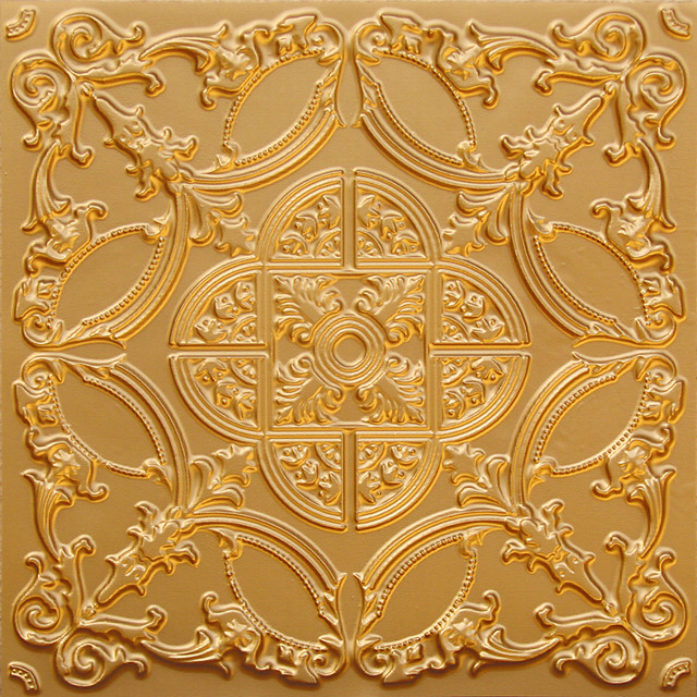Golden Prague - Faux Tin Ceiling Tile - Glue up - 24