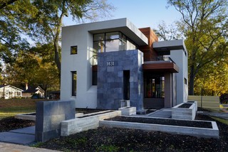 Innovative contemporary small house exterior design.