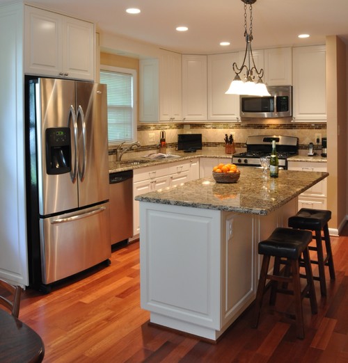 Giallo Fiorito Granite Kitchen Countertops White Cabinets