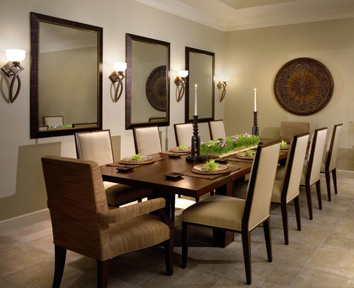 Decorate Dining Rooms With Large Mirrors, Mirror Near Dining Table