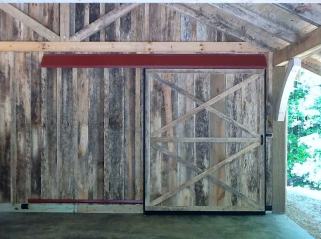 Timber Frame Carport/Workshop - Rustic - Garage And Shed - atlanta