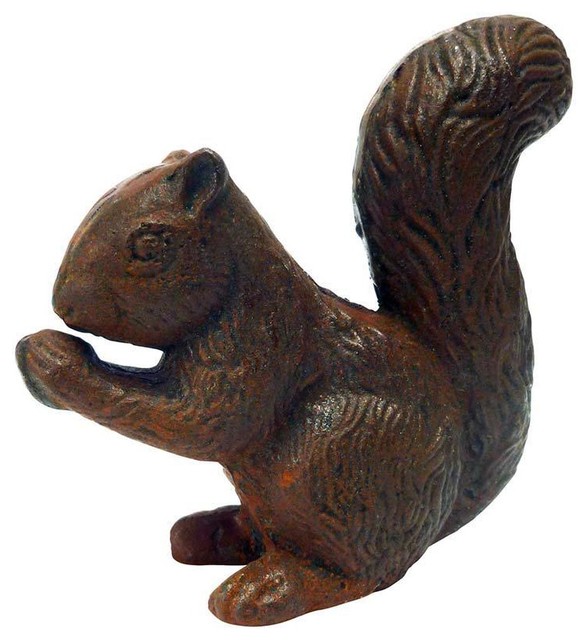 18th-Century replica Squirrel Cast Iron Statue - Traditional ...