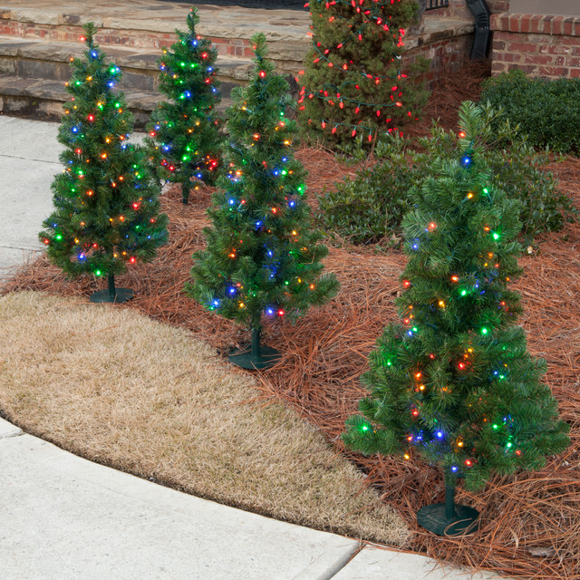 Walkway Trees - Outdoor Holiday Decorations - atlanta - by Christmas ...