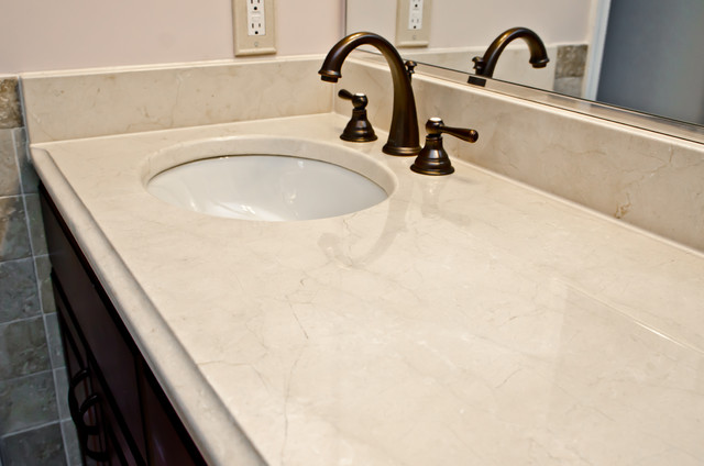 Crema Marfil Marble - Modern - Vanity Tops And Side Splashes - dc metro ...
