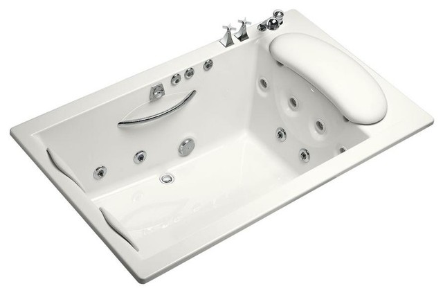 KOHLER Jetted Bathtubs Riverbath Quadrangle 3.83 ft. Whirlpool Tub with ...