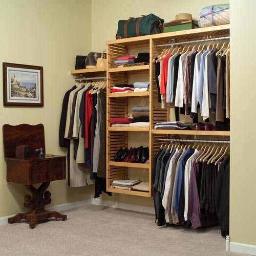 John Louis Home Deluxe Closet System in Maple or Mahogany contemporary ...