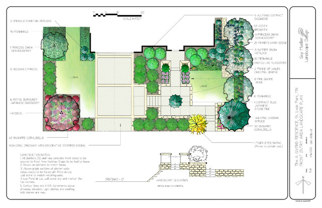 Design Example--Rectangular Theme - Site And Landscape Plan ...