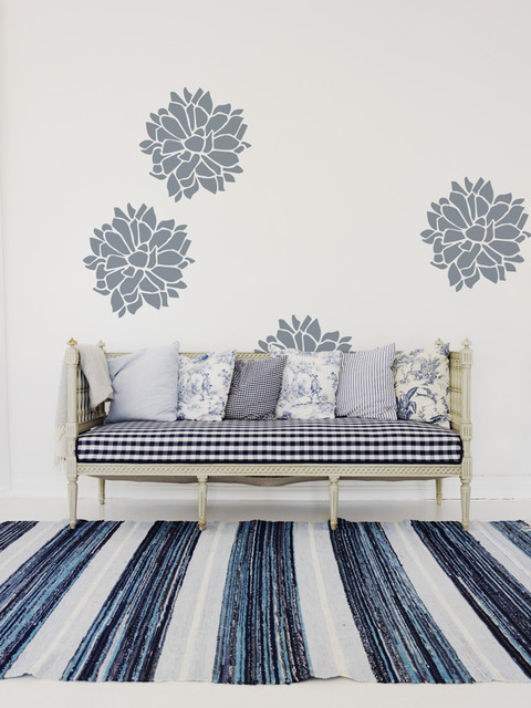 Chrysanthemum, Nordic Style Wall Stencil for DIY project - Scandinavian ...