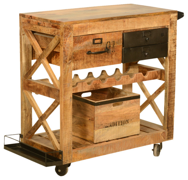 Wine Cabinets And Bar Carts Nagpurepreneurs Rustic Rolling Solid Wood And Iron Wine Rack Cabinet
