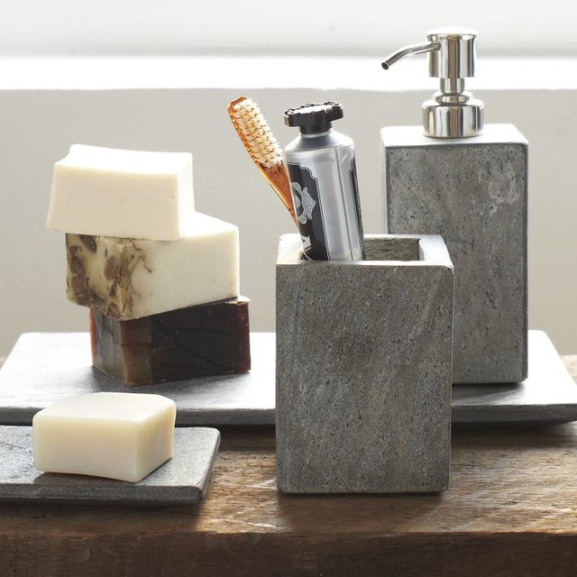 Slate Bath Accessories - Modern - Bathroom Accessories - by West Elm