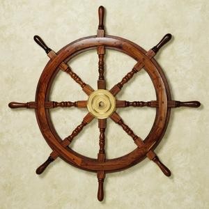 Wooden Ship Wheel Wall Art - Artwork - by Touch of Class