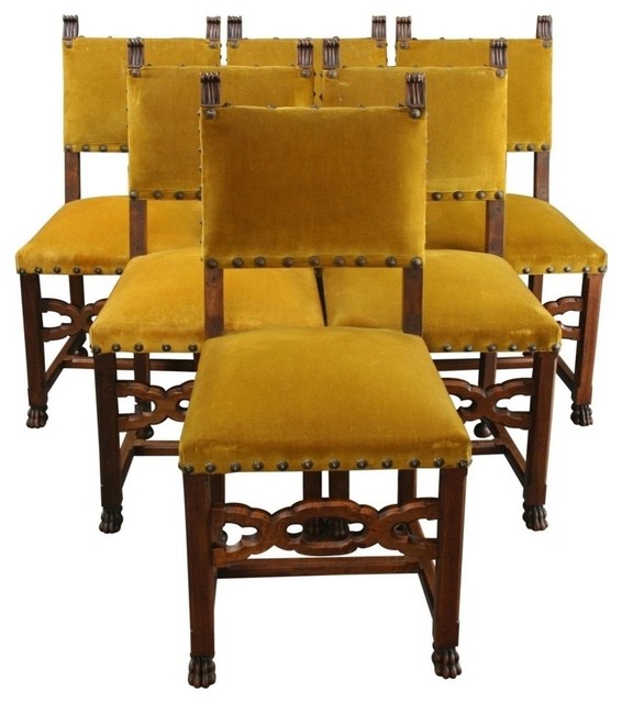 6 Consigned Antique Dining Chairs 1900 French - Victorian - Dining ...