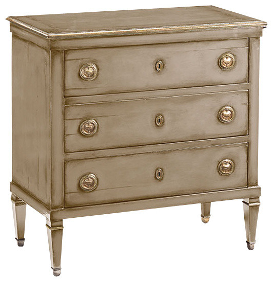 Taupe Neoclassic Style Chest - Traditional - Nightstands And Bedside ...