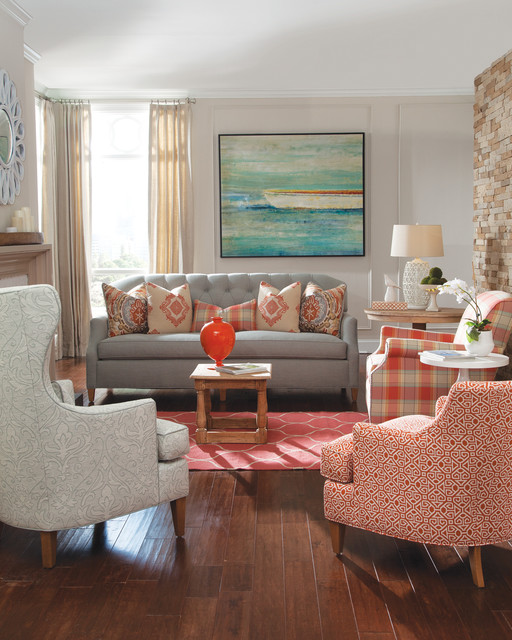 Living room scenes - Beach Style - Sofas - charlotte - by Huntington ...