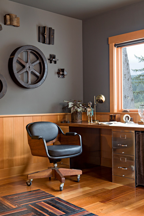 gray home office design