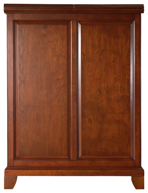 Newport Expandable Bar Cabinet in Classic Cherry Finish - Traditional ...