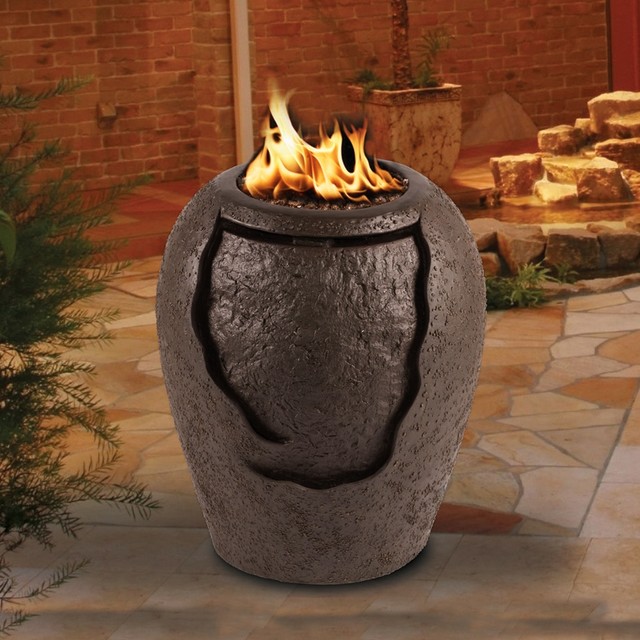 La Jolla Waterfall Fire Pit - Traditional - Fire Pits