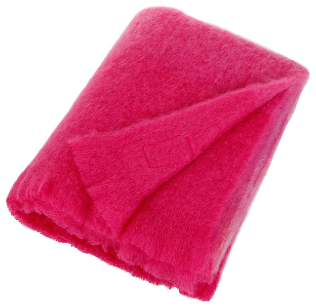 Avoca Mohair Throw, Ombré Pink - Contemporary - Throws - by Amara USA