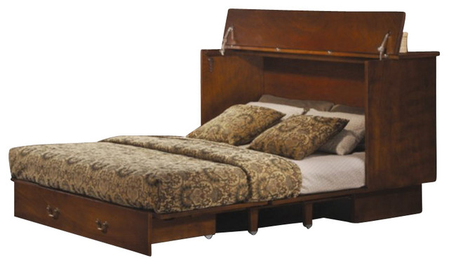 Arason Enterprises Creden-ZzZ Cabinet Bed in Traditional Pekoe-Twin ...