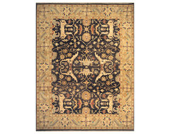 Which rug for this library--flokati or cowhide?