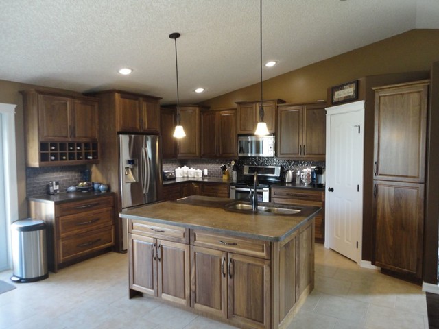 Cardiff Countertops acid wash brown - Traditional - Kitchen Countertops ...