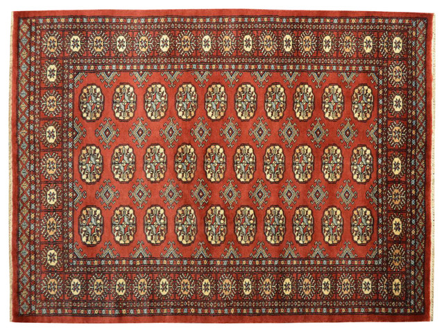 Bokara Elephant Feet Design Hand Knotted 4'x6' 100% Wool Oriental Rug ...