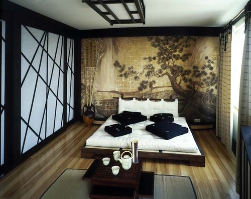 Κρεβατοκάμαρα με ασιατική διακόσμηση