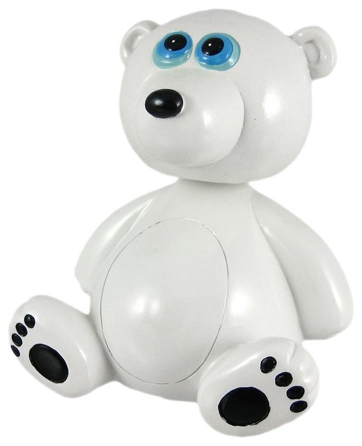 Adorable Bobble Head Polar Bear Money Bank Piggy - Contemporary - Kids ...