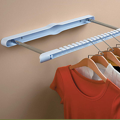 Hang 'N Hide Wall Mounted Garment Rack - Contemporary - Closet Storage ...