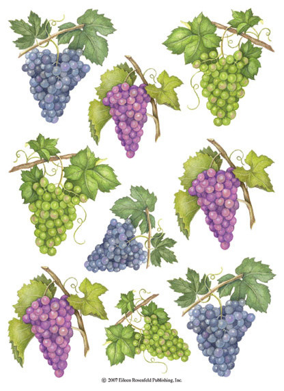 Grapes 2-Sheet IdeaStix Accents Peel and Stick - Rustic - Wall Decals ...