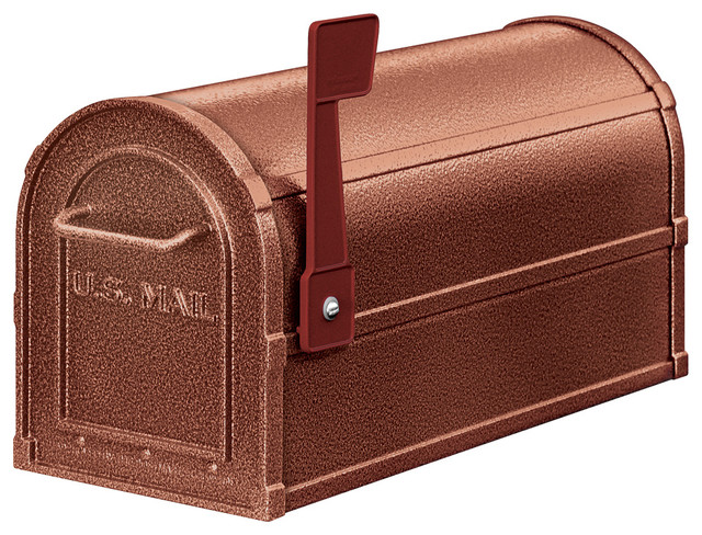 Deluxe Rural Mailbox, Mocha - Traditional - Mailboxes - by Salsbury ...