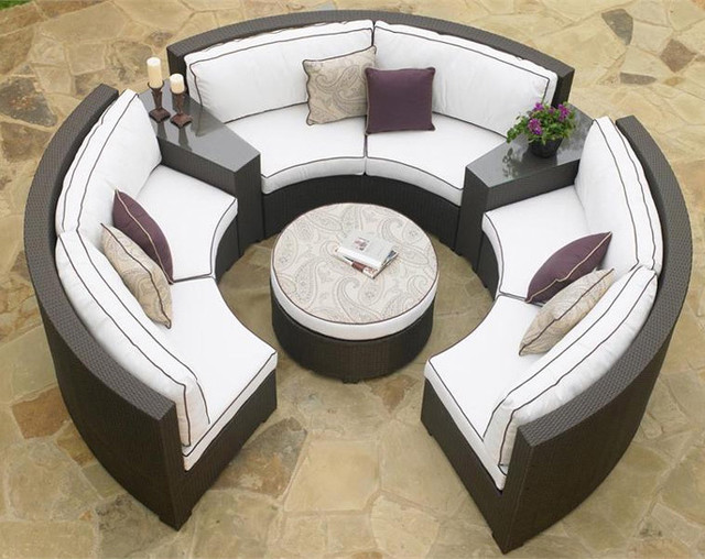 Modern Cream Terrace With Circular Sofa Modern Outdoo - vrogue.co