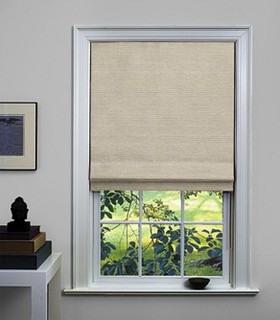 Custom Flat Roman Shades & Blinds, Oatmeal - Contemporary - Roman ...