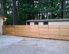 Contemporary cedar fence - Contemporary - Home Fencing And Gates ...