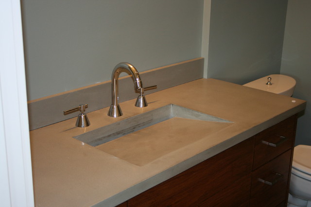 Concrete Bath Sinks - Modern - Vanity Tops And Side Splashes ...