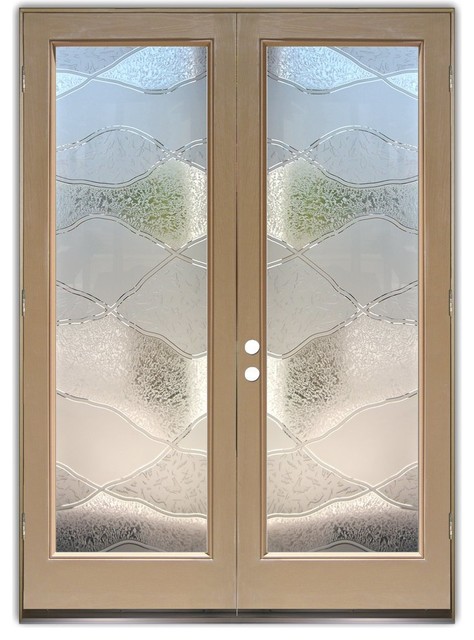 Glass Front Entry Doors - Frosted Glass Obscure - ABSTRACT HILLS 3D ...