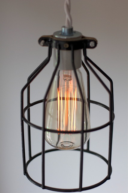 Industrial Modern Cage Light Fixture - Industrial - Lighting - chicago ...